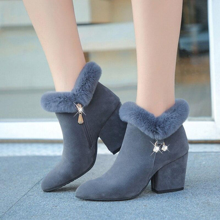 Matilda's Plush Winter Tassel Ankle Boots