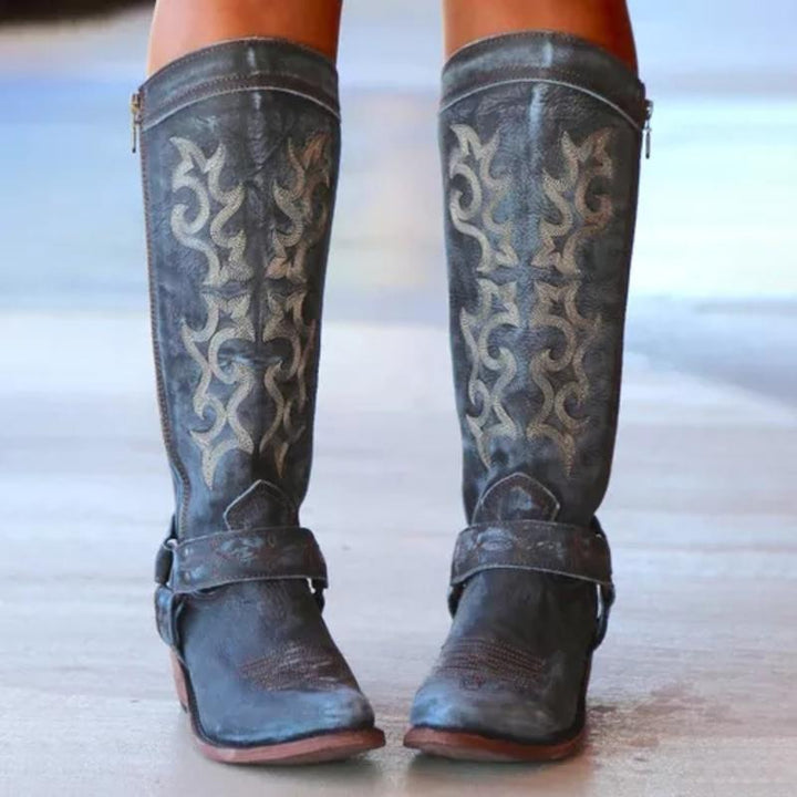 Matilda's Classic Embroidered Western Tall Boots