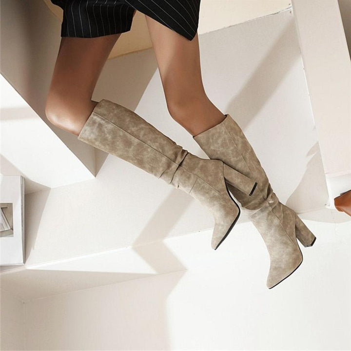 Matilda's Slouchy Knee-High Pointed Toe City Boots