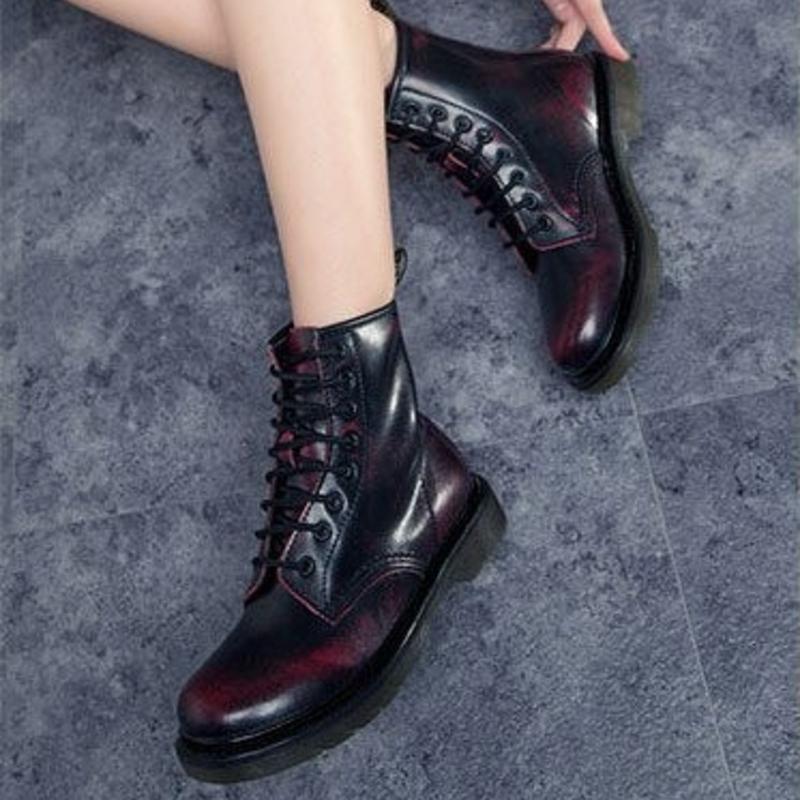 Matilda's High-Ankle Leather Lace-Up Boots