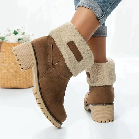 Matilda's Faux Suede Winter Fur-Lined Boots