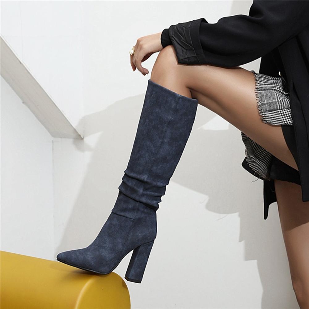 Matilda's Slouchy Knee-High Pointed Toe City Boots