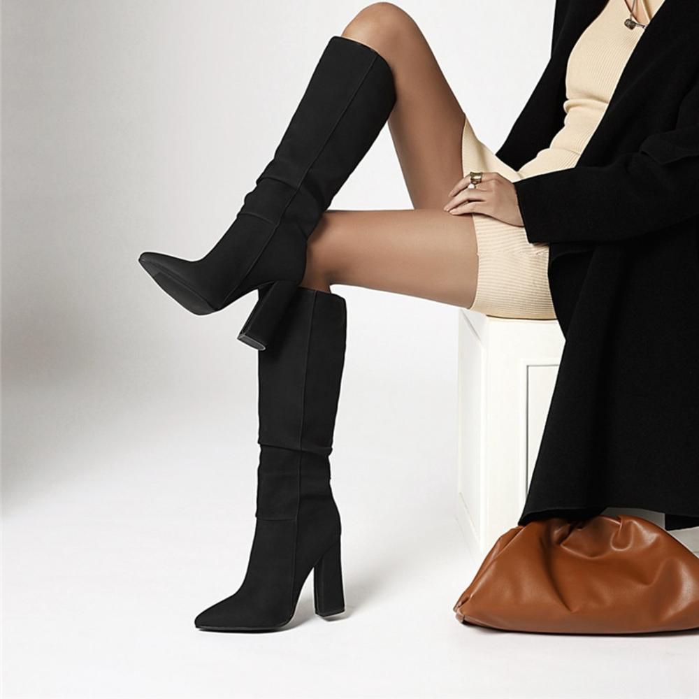 Matilda's Slouchy Knee-High Pointed Toe City Boots
