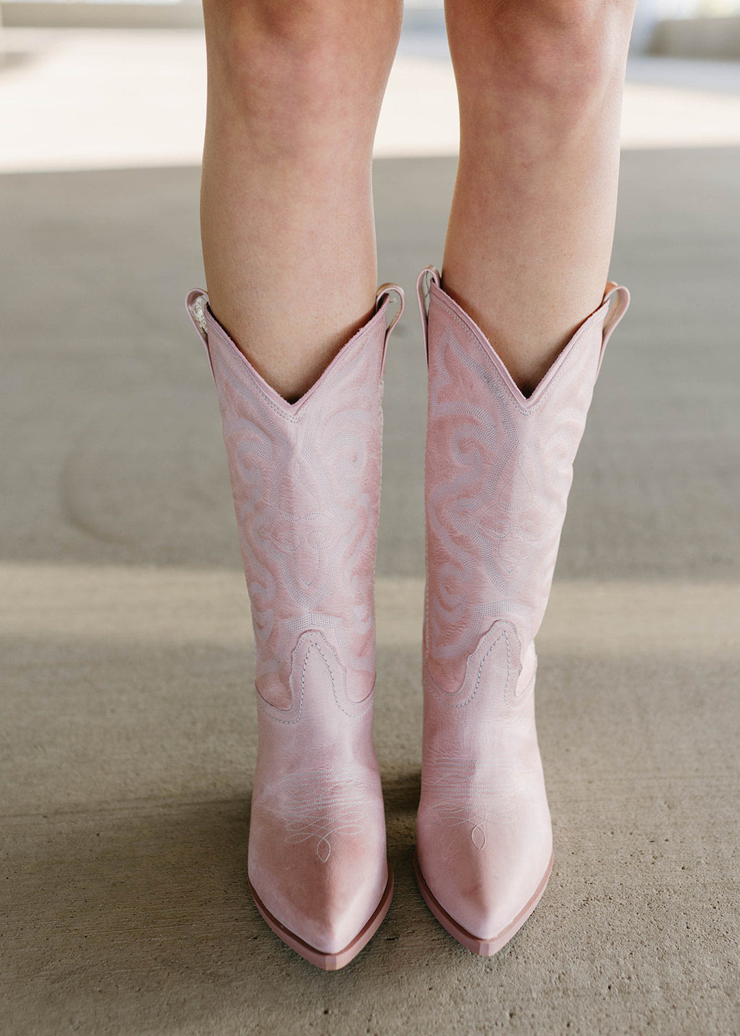 Matilda's Pink Western Leather-Lined Boots