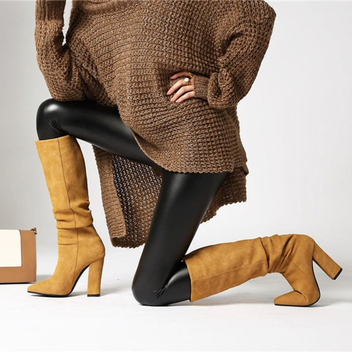 Matilda's Slouchy Knee-High Pointed Toe City Boots