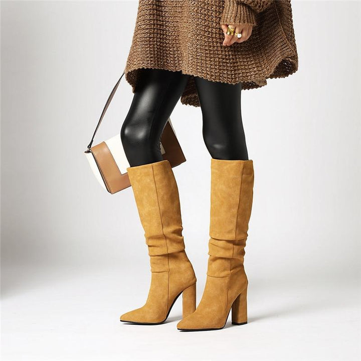 Matilda's Slouchy Knee-High Pointed Toe City Boots