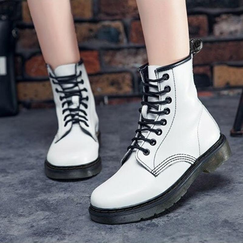 Matilda's High-Ankle Leather Lace-Up Boots