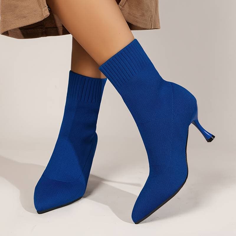 Matilda's Elegant Knit Stiletto Boots
