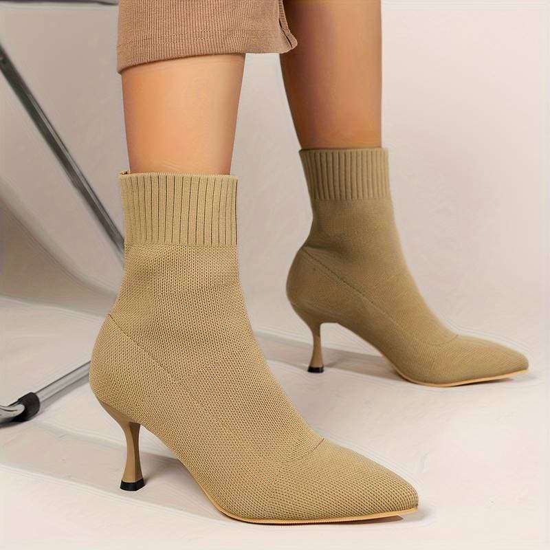 Matilda's Elegant Knit Stiletto Boots