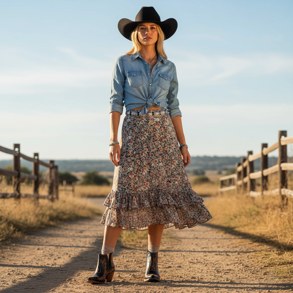 Matilda's Boho Western Embroidered Ankle Boots