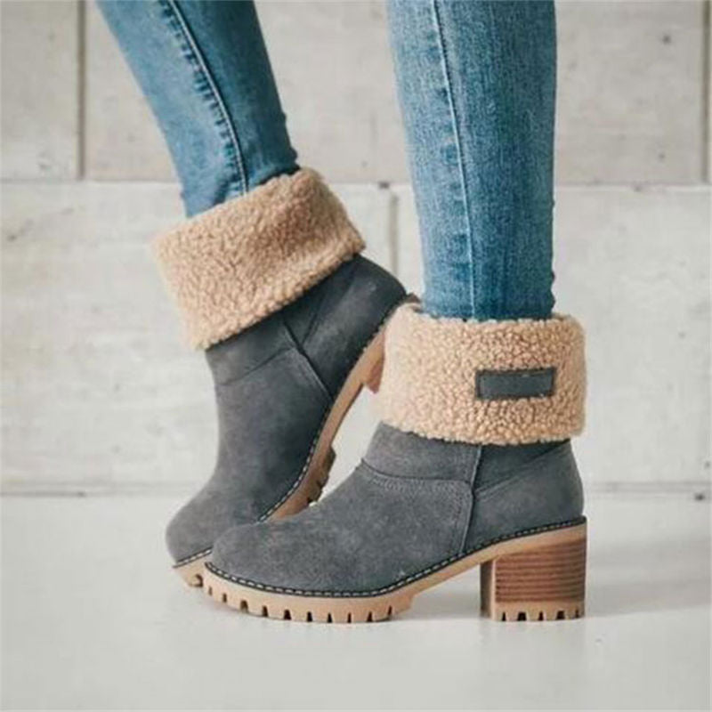 Matilda's Faux Suede Winter Fur-Lined Boots