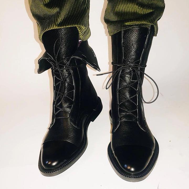 Matilda's Classic Lace-Up Genuine Leather Everyday Boots