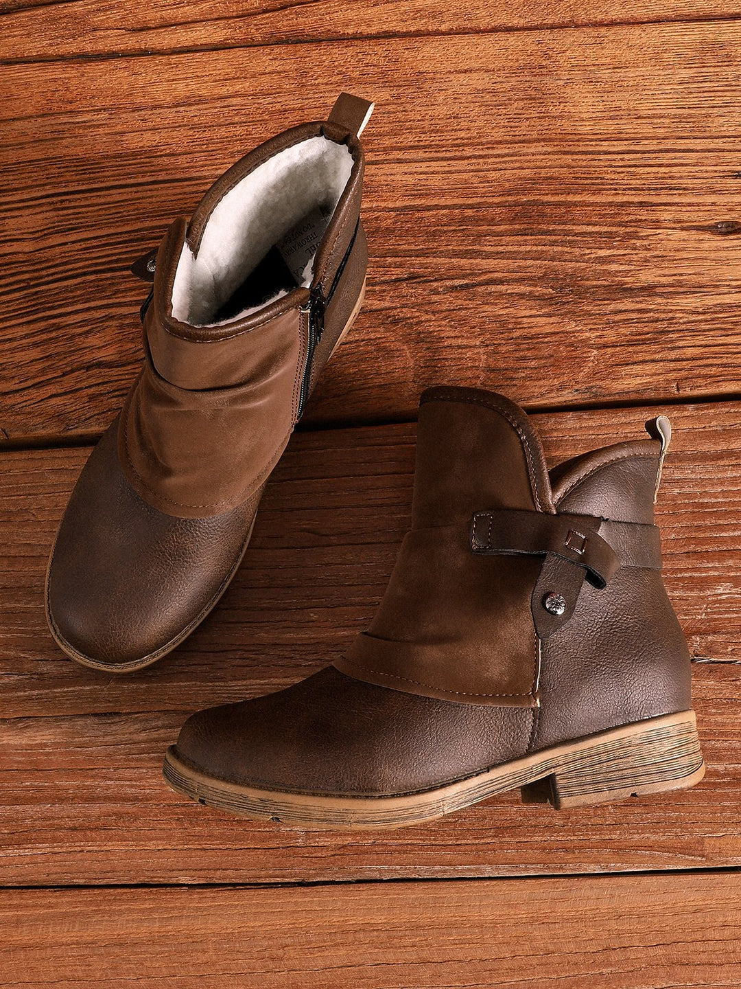 Matilda's Classic Leather-Look Slip-On Ankle Boots