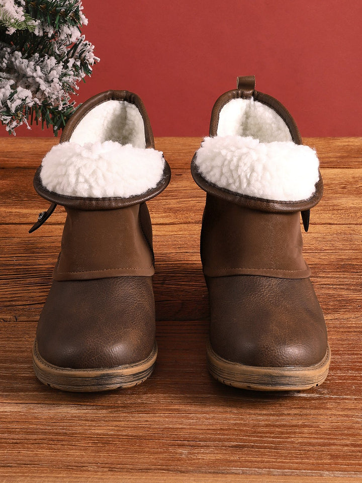 Matilda's Classic Leather-Look Slip-On Ankle Boots