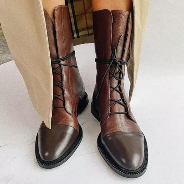 Matilda's Classic Lace-Up Genuine Leather Everyday Boots