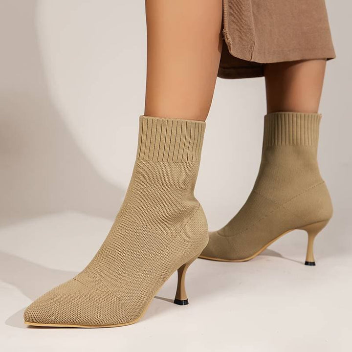 Matilda's Elegant Knit Stiletto Boots