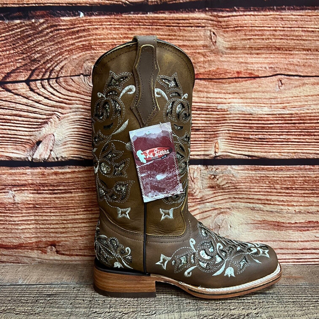 Matilda's Western Rodeo Square Toe Glitter Inlay