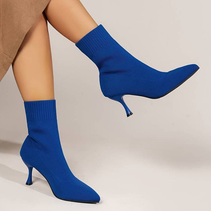 Matilda's Elegant Knit Stiletto Boots