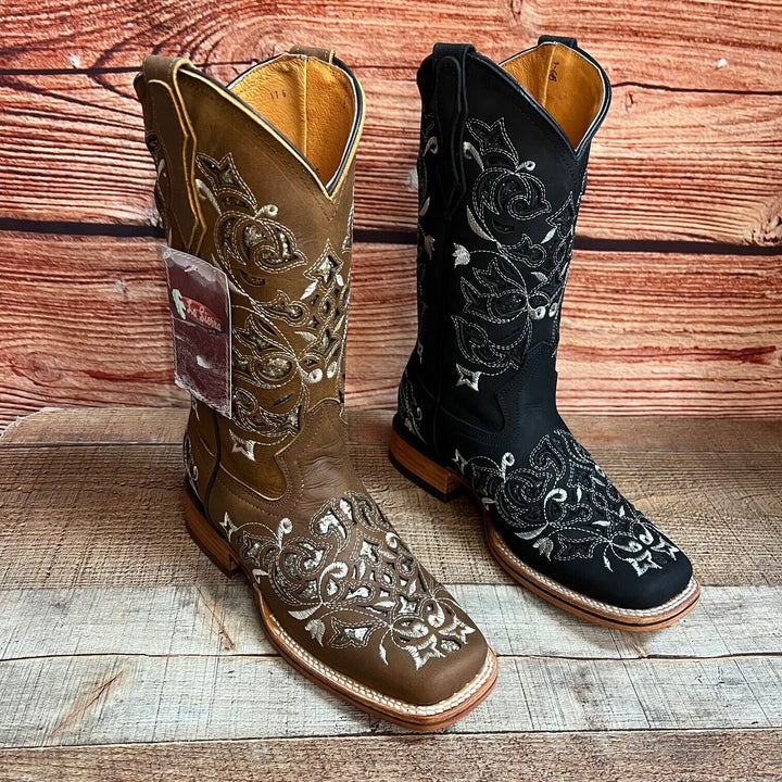 Matilda's Western Rodeo Square Toe Glitter Inlay