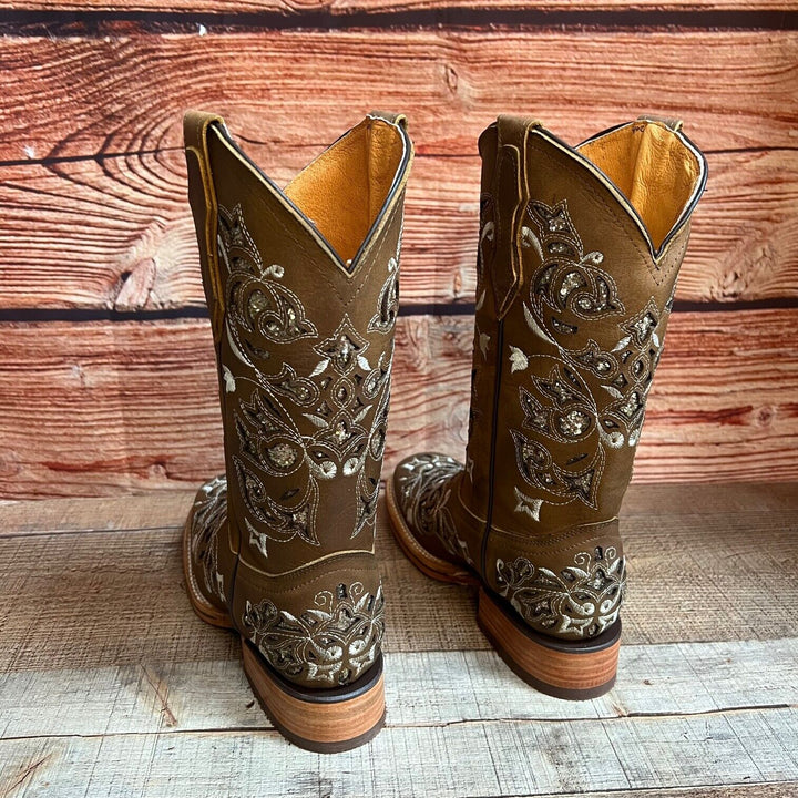 Matilda's Western Rodeo Square Toe Glitter Inlay