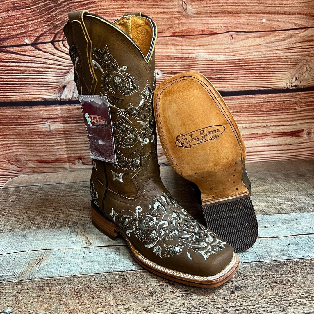 Matilda's Western Rodeo Square Toe Glitter Inlay