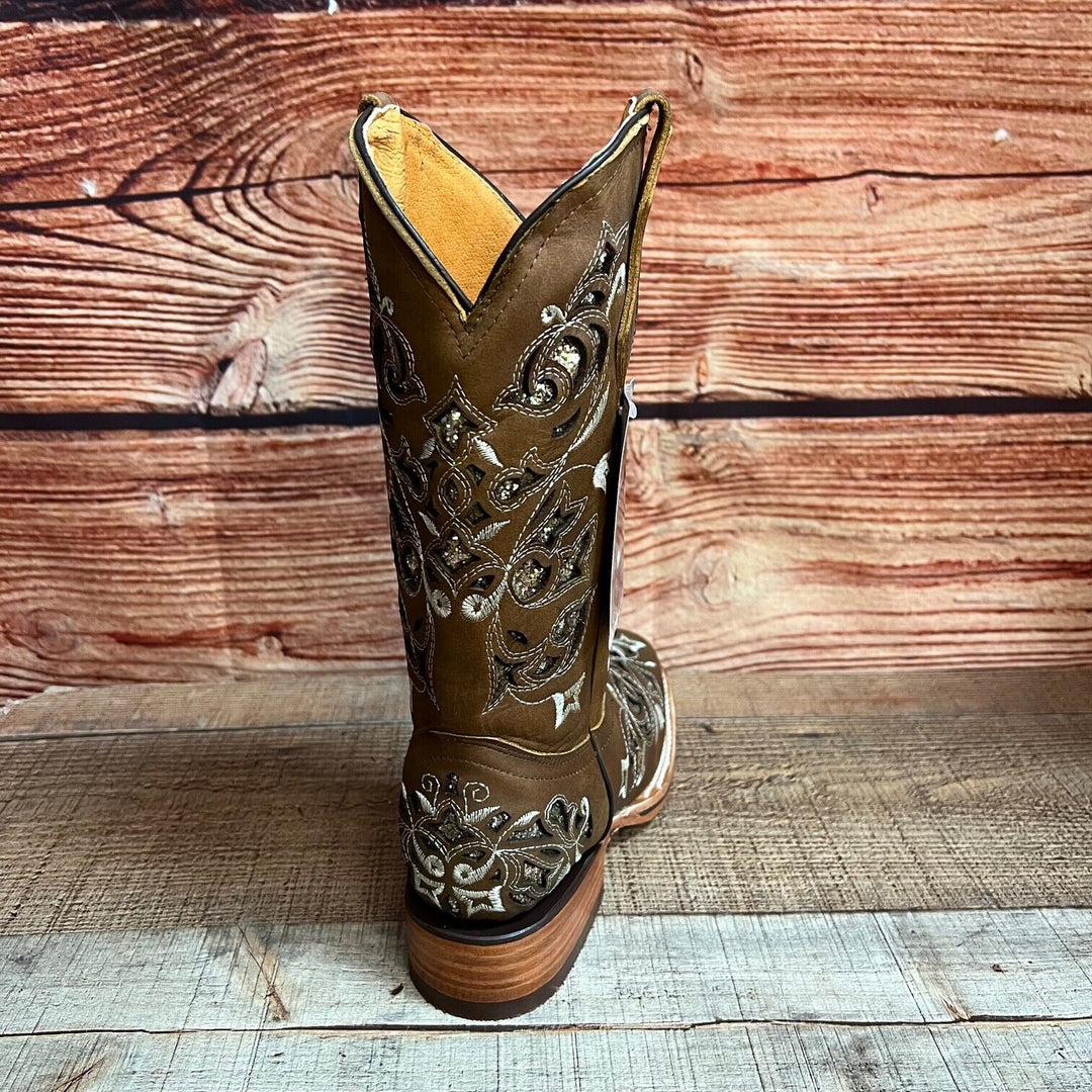 Matilda's Western Rodeo Square Toe Glitter Inlay